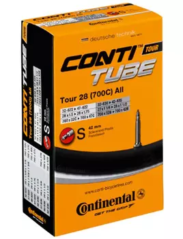 Камера Continental City/Trekking 28" (гибриды и городские велосипеды) (облегченная (толщина стенки 0,75 мм) 700x32-47С ниппель 40 мм (данлоп))