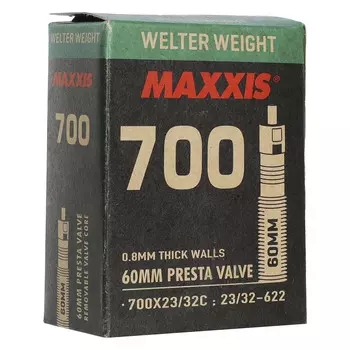 Камера Maxxis Welter Weight 28" (облегченная (толщина стенки 0,80 мм) 700x18-25,27x7/8-1 ниппель 48 мм (авто))