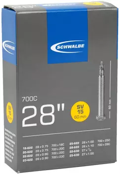 Камера Schwalbe 28" (облегченная (толщина стенки 0,73 мм) 700x28-44C ниппель 40 мм (спорт))