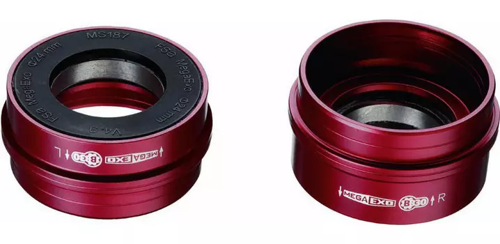 Каретка-переходник FSA ROAD ceramic CFM3C BB30 на 24 мм вал (Hollowtech II - MegaExo24) gnn (красный)