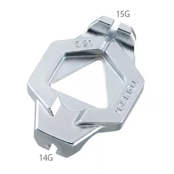 Ключ спицевой Topeak DuoSpoke Wrench, 14G/15G (серебристый)