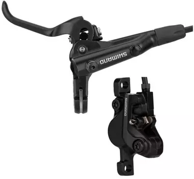 Комплект дискового тормоза Shimano BR-MT501 (черный 750 мм левый - передний полимерные колодки)