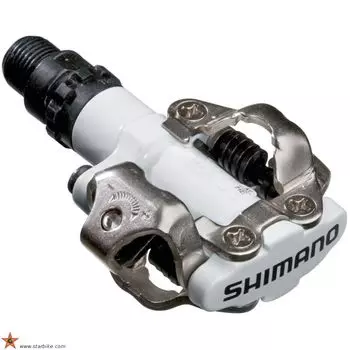 Контактные MTB педали Shimano PD-M520 SPD с шипами (белый)