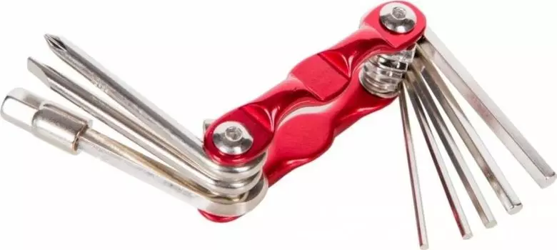 Набор инструментов компактный ACME Kenli KL-9833B (серебристый / красный)