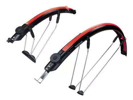 Набор полнопрофильных крыльев с подсветкой Topeak DeFender iGlow X TIG-DF02 (черный / красный)