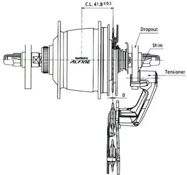 Натяжитель цепи Shimano Alfine CT-S500 (серебристый)