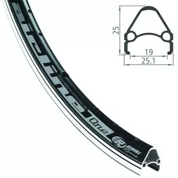 Обод Rodi Airline 1 26" (черный 36 стенка двойная, без пистона 26" (559))