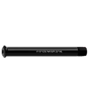 Ось передняя Acme M15 (черный 125 мм 15 мм шаг резьбы 1,5)