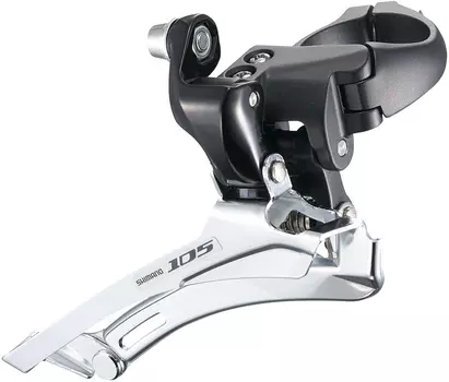 Передний переключатель Shimano 105 FD-5700 2 скорости (черный 34.9 мм Нижняя тяга, верхний хомут)