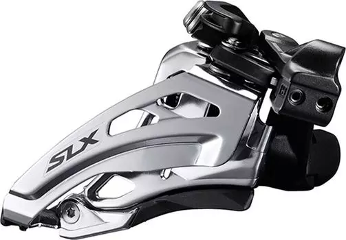 Передний переключатель Shimano SLX FD-M677-L 2x10 боковая подводка (Универсальная тяга, нижний хомут 28.6/31.8/34.9 мм)