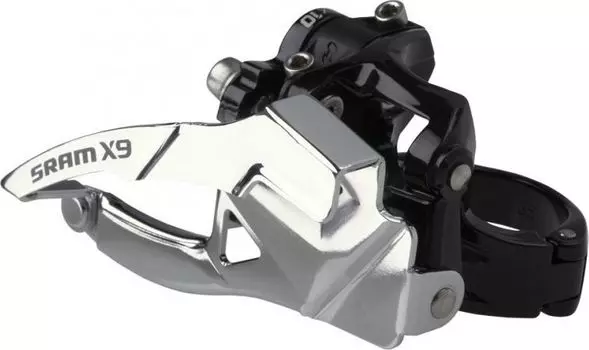 Передний переключатель SRAM X9 3x10 (верхняя тяга, нижний хомут 34.9 мм)