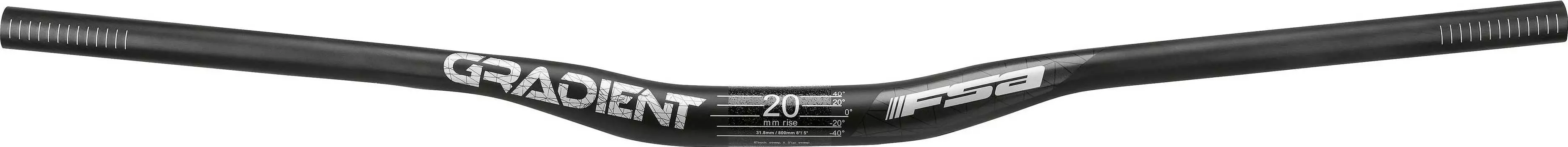 Руль FSA Gradient Riser Carbon (черный 800 мм подъем 30 мм 31.8 мм)