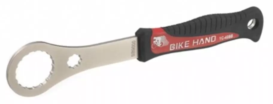 Съемник каретки Bike Hand YC-40BB для кареток Hollowtech II (типа Shimano BB900/9100) с рукояткой (черный / красный)