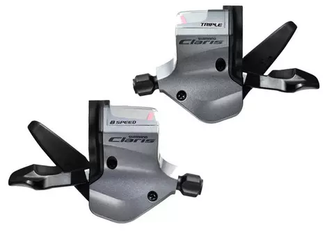 Шоссейные манетки Shimano Claris SL-2403 24 скорости (серый комплект (левый+правый))