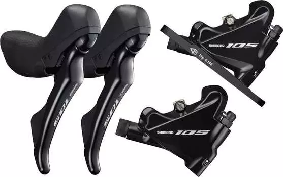 Шоссейные пистолеты Shimano 105 BL-ST-R7020 (2x11) с гидравлическим тормозом BR-R7070 (комплект (левый+правый))