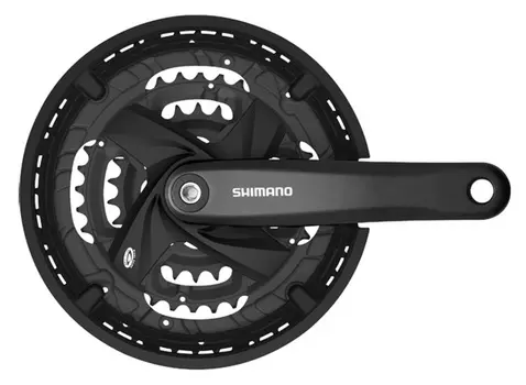 Система Shimano Acera FC-M371 9 скоростей квадрат (черный 175 мм 48 / 36 / 26 защита цепи)