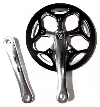 Система Stronglight Impact S для велосипедов с планетарной втулкой Shimano (серебристый / черный 170 мм 48 BCD 110 мм)