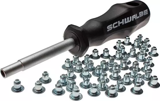 Сменные шипы Schwalbe для зимних покрышек с инструментом для установки (комплект 50 шт)