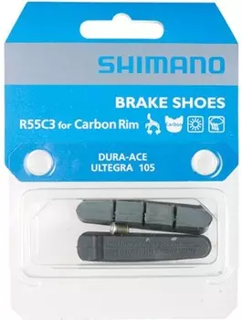 Тормозные вкладыши Shimano R55C3 для карбоновых ободов (черный комплект 1 пара)