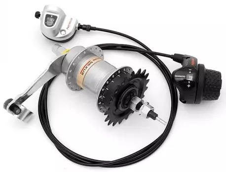 Установочный комплект планетарной втулки Shimano Nexus SG-3C41 3 скорости, ножной тормоз (серебристый комплект)
