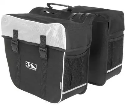 Велосумка-штаны на багажник ACME M-Wave Amsterdam Double (черный / белый 30 литров)