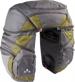 Велосумка-штаны на багажник Vaude Karakorum Pro (серый / зеленый)