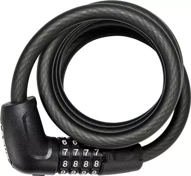 Велозамок Abus Tresor Steel-O-Flex 5510C, кодовый, 4 разряда, трос 10 x 1800 мм (черный)