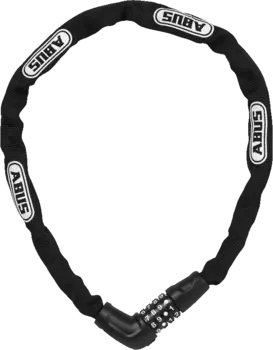 Велозамок-цепь Abus Steel-O-Chain 5805C, кодовый 4 разряда, цепь 5 мм (черный 5 х 750 мм)