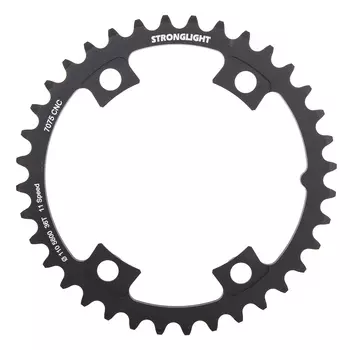 Звезда системы Stronglight для Shimano 105 5800 2/11 7075-T6 (черный 36 BCD 110 ассиметричный (тип ABS))