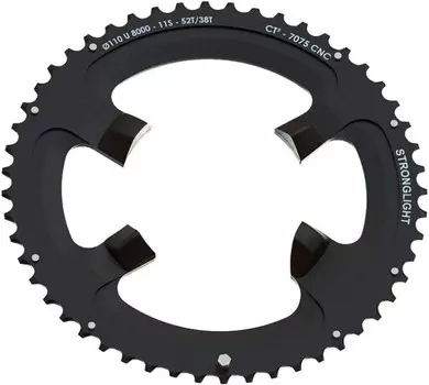 Звезда системы Stronglight для Shimano Ultegra FC-R8000 7075-T6 CT? (черный 52 BCD 110 ассиметричный (Shimano))