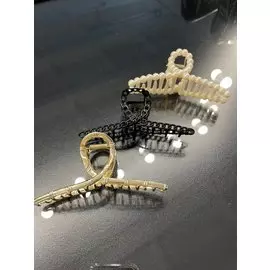 Заколка- крабик для волос «чёрный» (110мм/ 50мм)