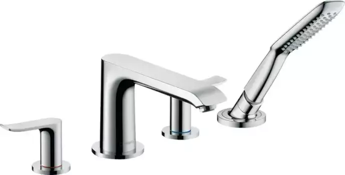 31442000 METRIS | Смеситель для ванны набортный с душем хром HANSGROHE · Metris, Hansgrohe, 31442000