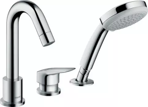 71313000 LOGIS | Смеситель для ванны набортный на 3отв с душем HANSGROHE · Logis, Hansgrohe, 71313000