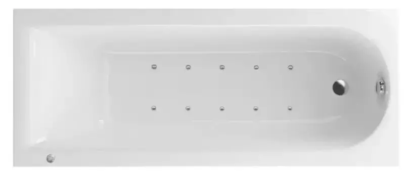 Аэромассажная ванна акриловая «Excellent» Aurum 150/70 Aero с каркасом с сифоном белая/хром
