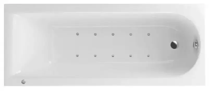 Аэромассажная ванна акриловая «Excellent» Aurum 170/70 Aero с каркасом с сифоном белая/хром