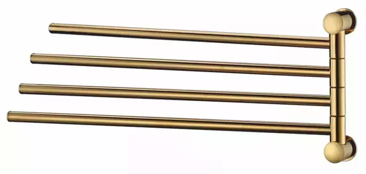 Четверной поворотный полотенцедержатель «WasserKRAFT» K-1034PG золото