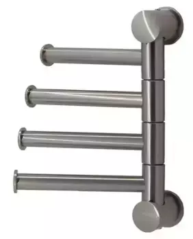 Четверной поворотный полотенцедержатель «WasserKRAFT» K-1054N на стену никель