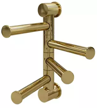 Четверной поворотный полотенцедержатель «WasserKRAFT» K-1054PG золото
