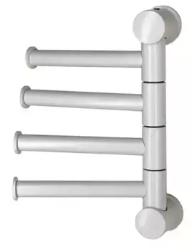 Четверной поворотный полотенцедержатель «WasserKRAFT» K-1054W на стену белый