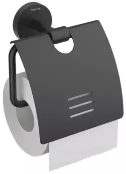 Держатель для туалетной бумаги «Акватек» Бетта AQ4609MB на стену чёрный матовый