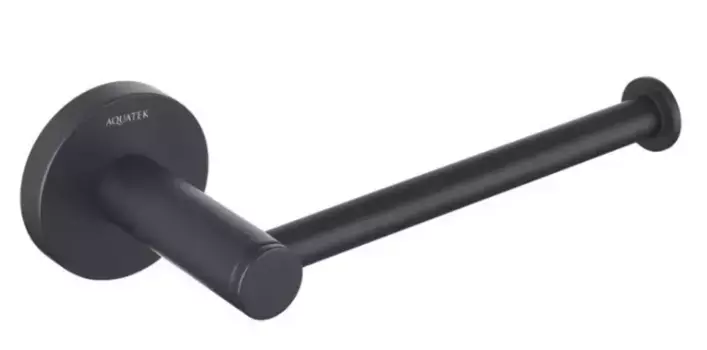 Держатель для туалетной бумаги «Акватек» Европа AQ4108MB на стену чёрный матовый