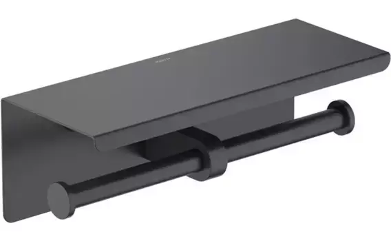 Держатель для туалетной бумаги «Акватек» Оберон AQ4909MB на стену чёрный матовый