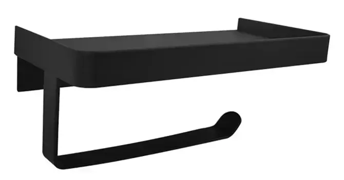 Держатель для туалетной бумаги «Azario» Altre AZ688B на стену чёрный матовый