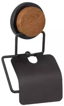 Держатель для туалетной бумаги «Fixsen» Magic Wood FX-46010 на стену чёрный/тёмное дерево