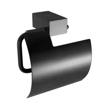 Держатель для туалетной бумаги «Lemark» Smooth Line 9722011 на стену чёрный матовый