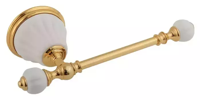 Держатель для туалетной бумаги «Migliore» Olivia 17451 на стену золото/белый