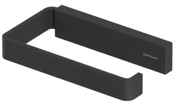 Держатель для туалетной бумаги «Whitecross» Cubo CU2460BL на стену чёрный матовый