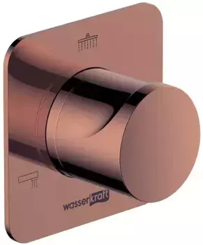Дивертор «WasserKRAFT» Asphe A288 на 3 выхода розовое золото