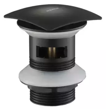 Донный клапан для раковины «Акватек» AQ6004MB с механизмом Клик-Клак чёрный матовый