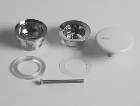 Донный клапан для раковины «Alice» PIL006 глянцевый белый